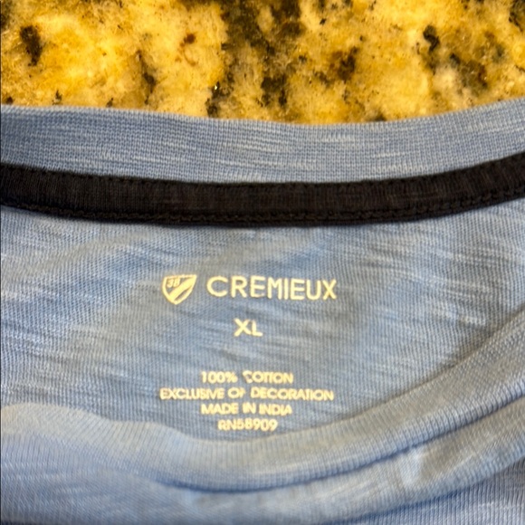 Daniel Cremieux Gray and Blue Relaxed Boxy T-Shirt - Picture 3 of 4
